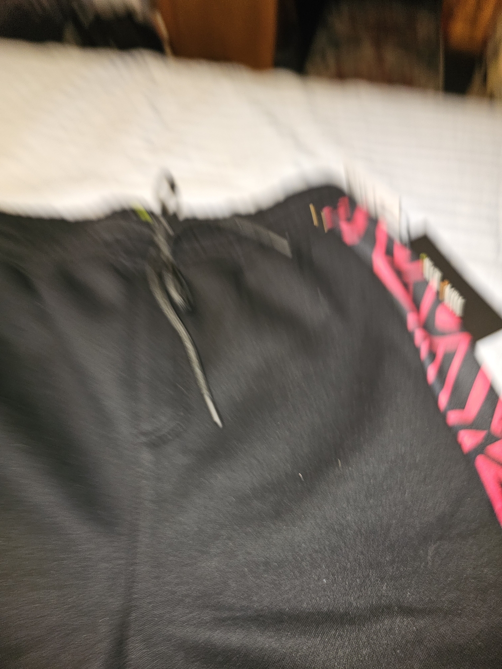 WOMANS Black Jogger Pants with Pink Geo Side Panels - Picture 4 of 12